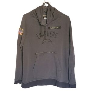 7483 * NFL Nike 2021 Salute to Service Half Hoodie Gray Size M